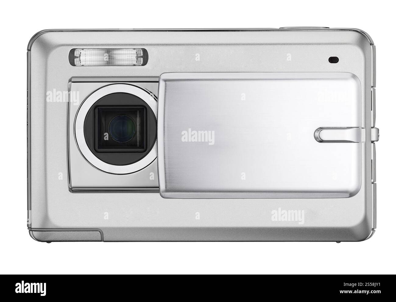Digitale Kompaktkamera isoliert auf weiß. Digitale Kompaktkamera isoliert Stockfoto