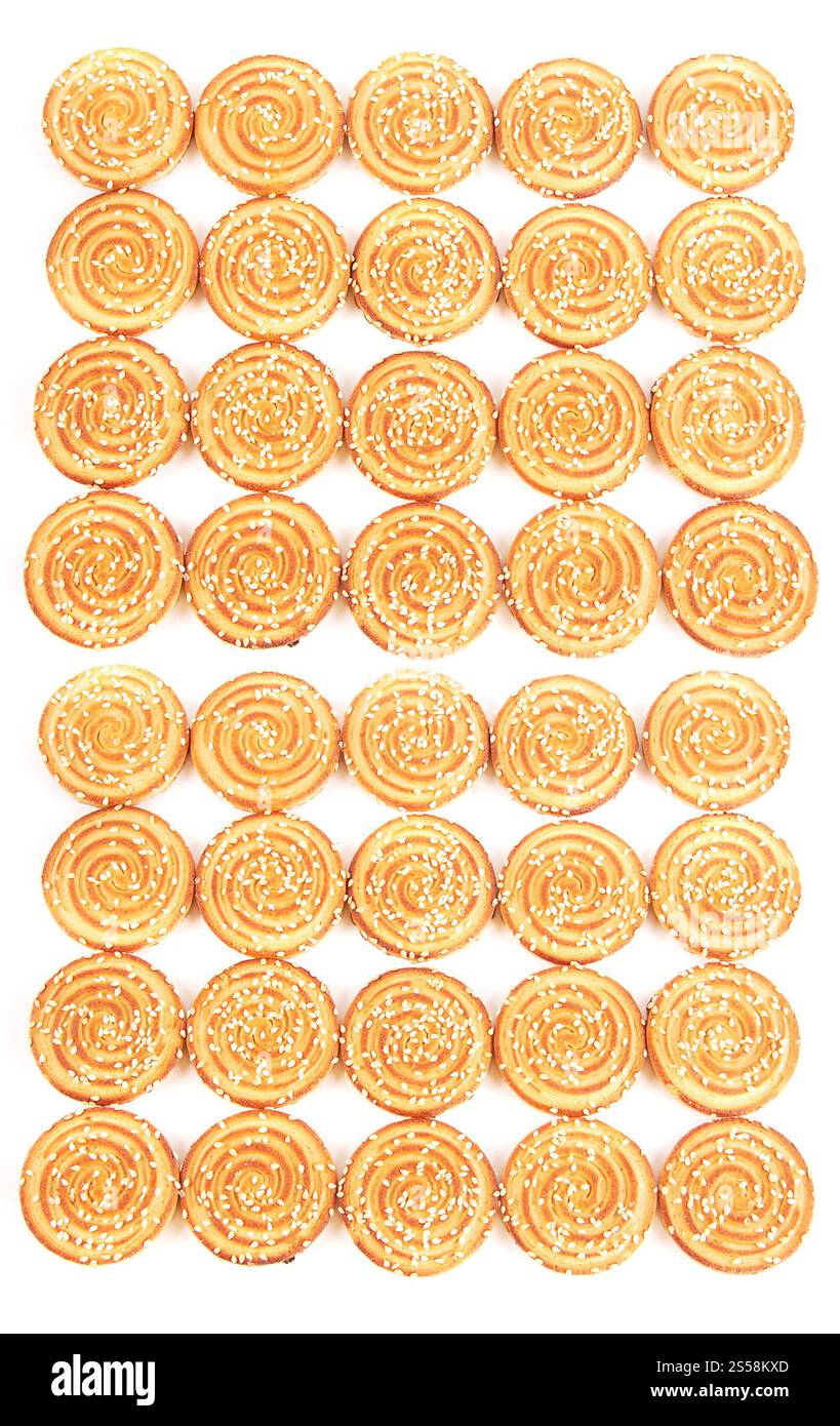 Chips Cookies Hintergrundbild oder Textur. Chips Cookies Stockfoto