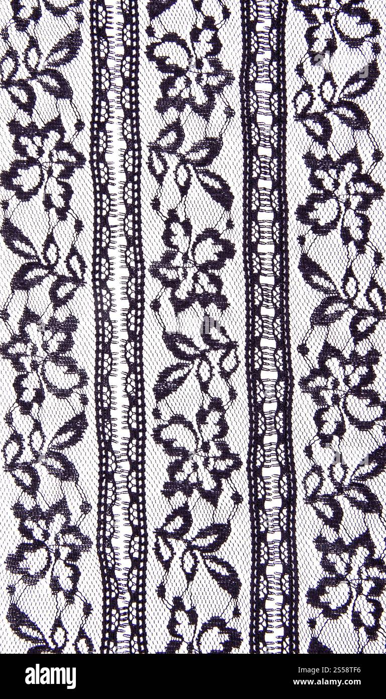 Weißer Textilhintergrund mit stilisiertem Blumenmuster. Weißer Textilhintergrund Stockfoto