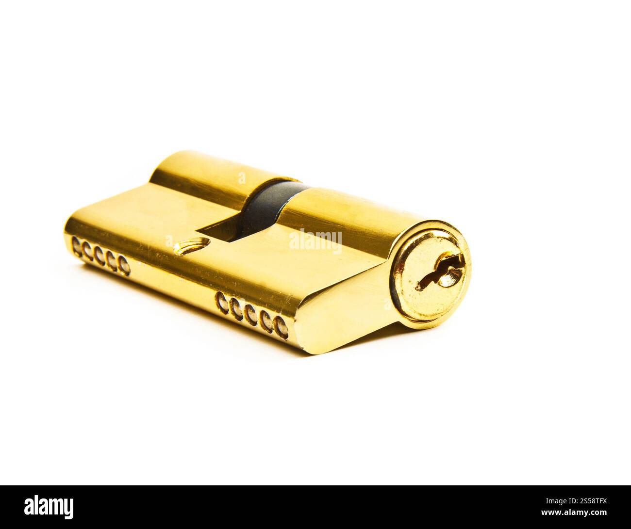 Sperre isoliert auf weißem Hintergrund. Sperre isoliert Stockfoto