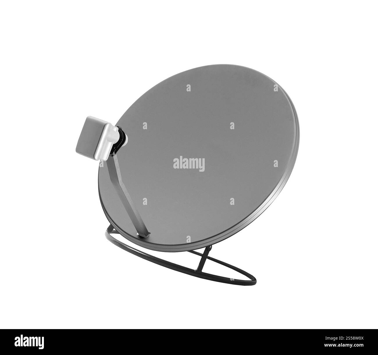 Isolierte Satelitschale auf weißem Hintergrund. Isolierte Satelitschale Stockfoto