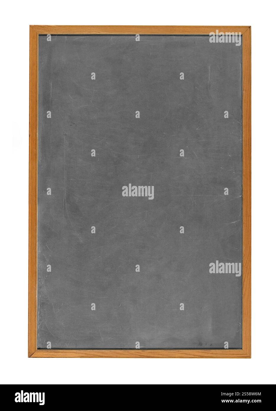 Leere Tafel in Holzrahmen isoliert. Leere Tafel im Holzrahmen Stockfoto
