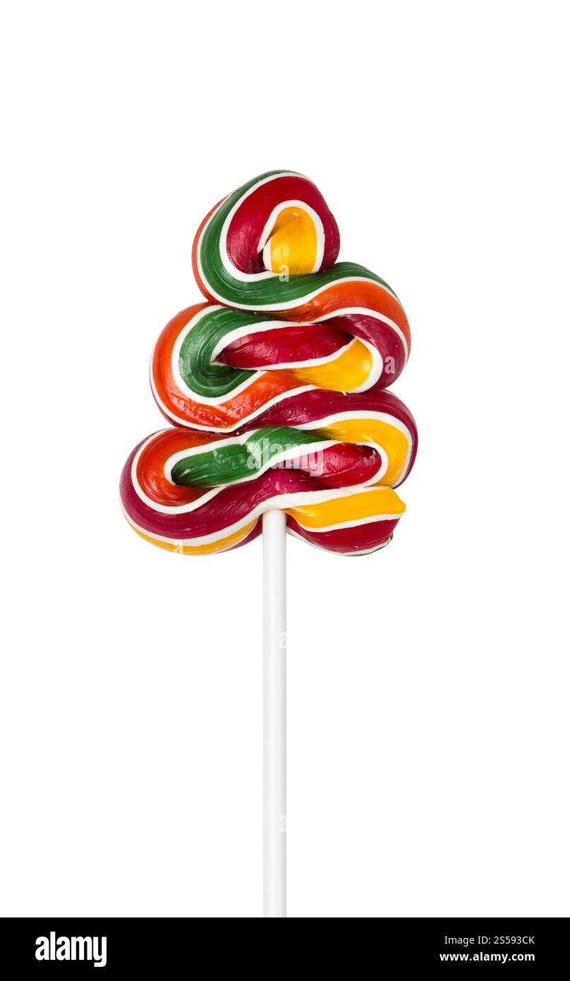 Farbenfrohe spiralförmige Lutscher auf weißem Hintergrund. Farbenfrohe spiralförmige Lutscher-Lutscher-Lutscher-Pop Stockfoto Farbenfrohe spiralförmige Lutscher auf weißem Hintergrund. Farbenfrohe spiralförmige Lutscher-Lutscher-Lutscher-Pop Stockfoto