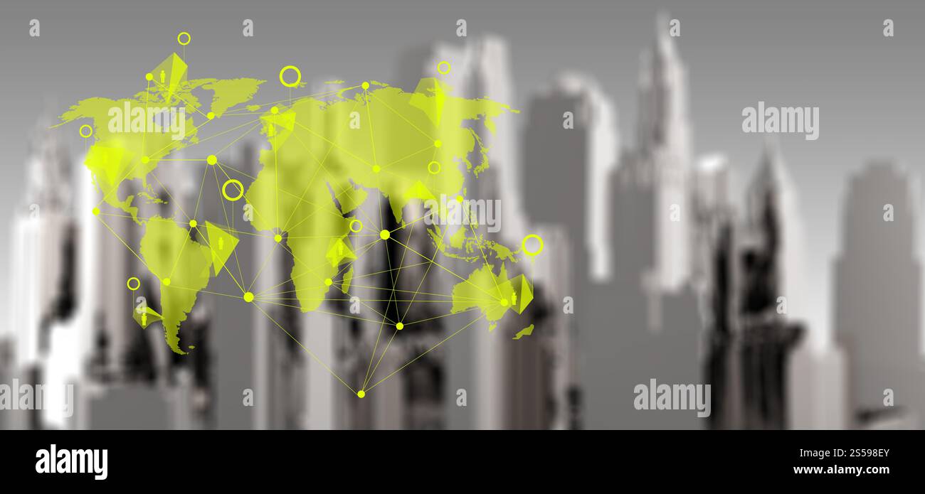 EBusiness-soziale-Netzwerk-Konzept 3d Stockfoto
