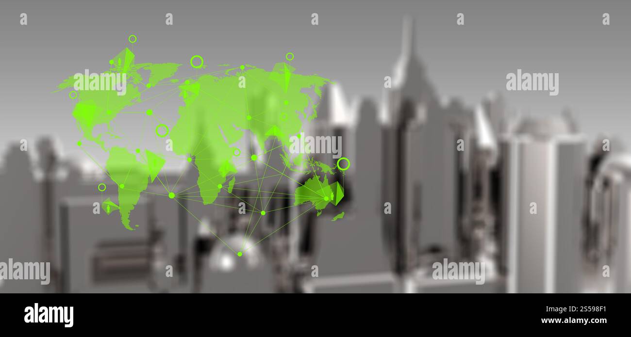 EBusiness-soziale-Netzwerk-Konzept 3d Stockfoto
