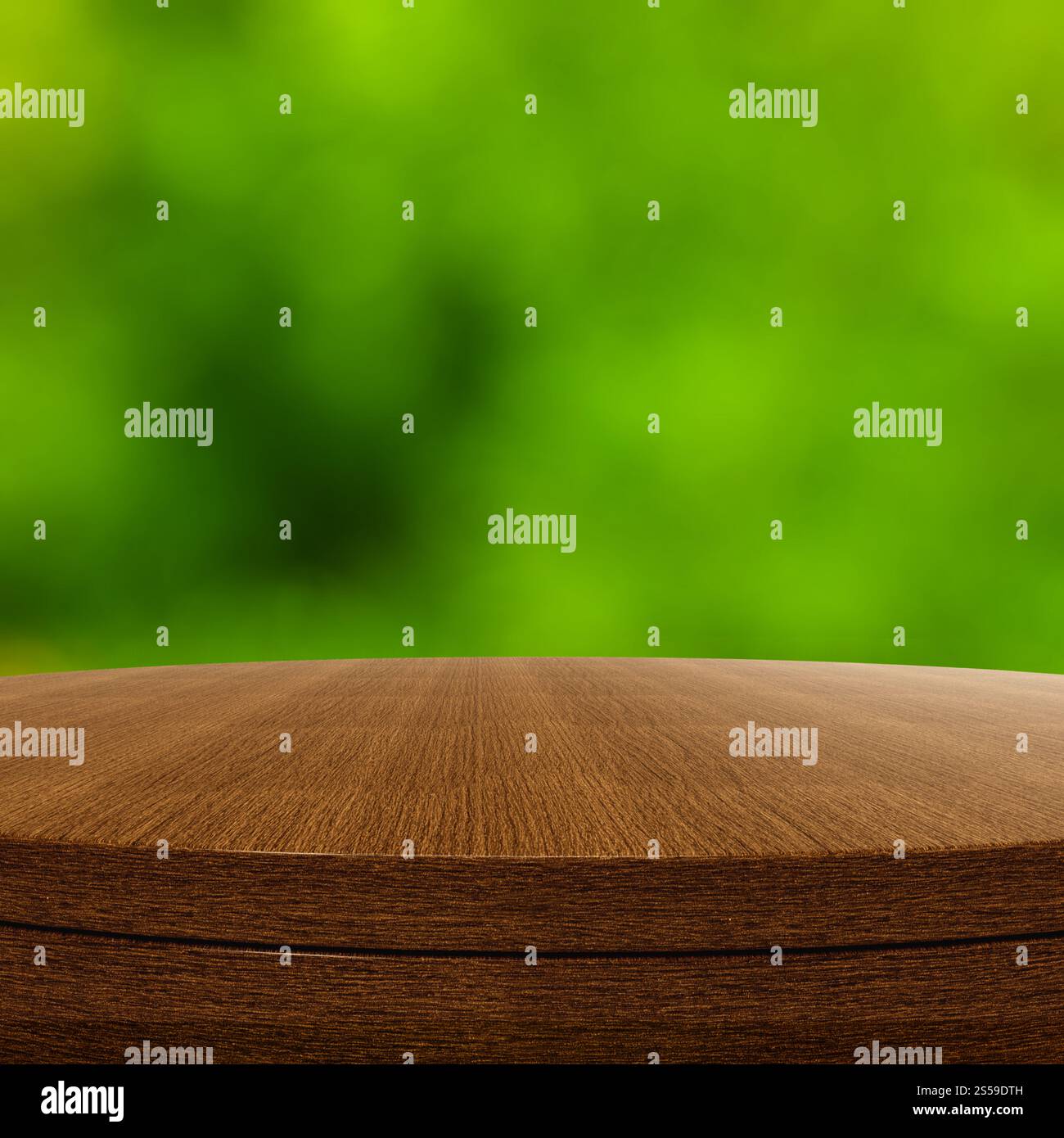 Leere Tabelle und unscharfen Hintergrund zur Produkt-Präsentation Stockfoto