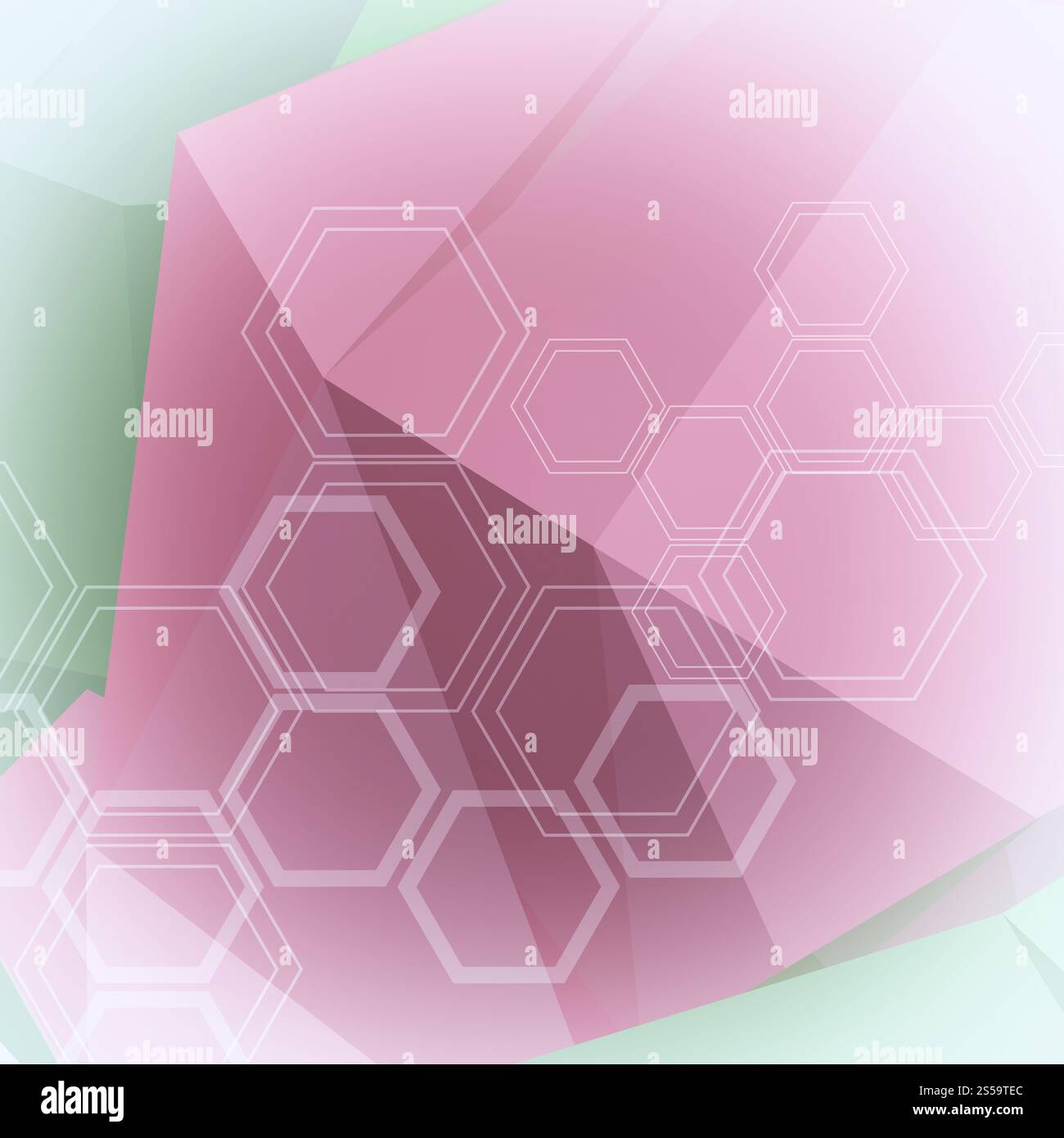 Abstrakte Moleküle low Poly medizinischen Hintergrund Stockfoto