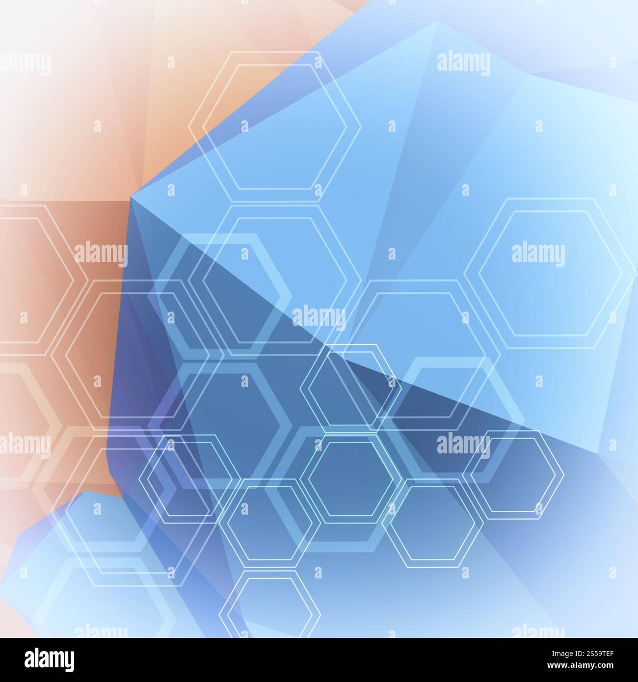 Abstrakte Moleküle low Poly medizinischen Hintergrund Stockfoto