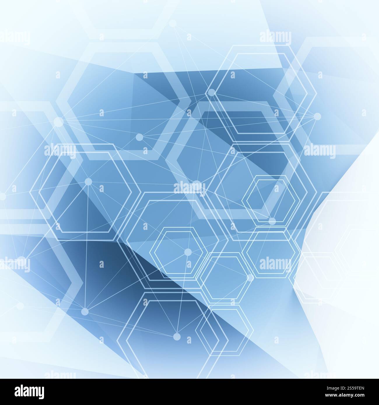 Abstrakte Moleküle low Poly medizinischen Hintergrund Stockfoto