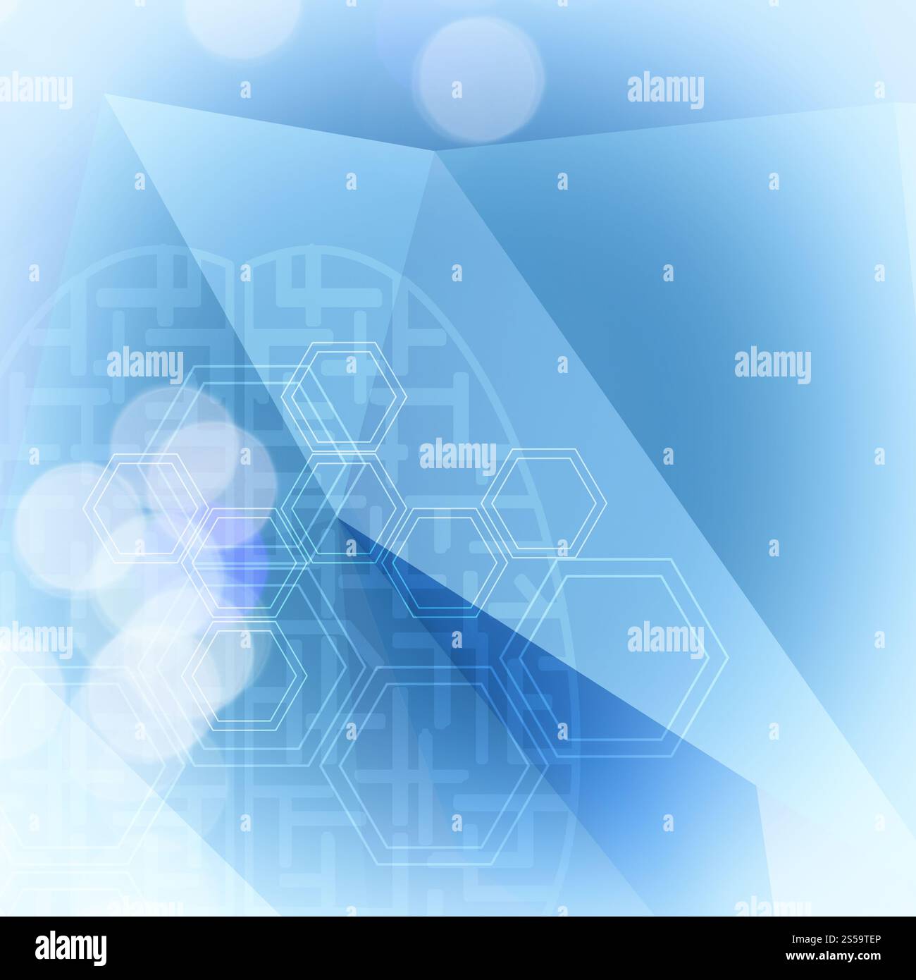 Abstrakte Moleküle low Poly medizinischen Hintergrund Stockfoto
