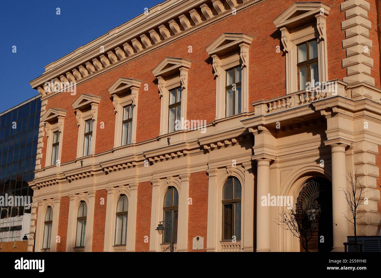 Die ehemaligen Büros von Magyar Radio, Ungarisches Radio, waren in Esterhazy Palota, Esterhazy Palace, Pollack Mihaly ter, Pollack Mihaly Square, Budapest, Ungarn Stockfoto