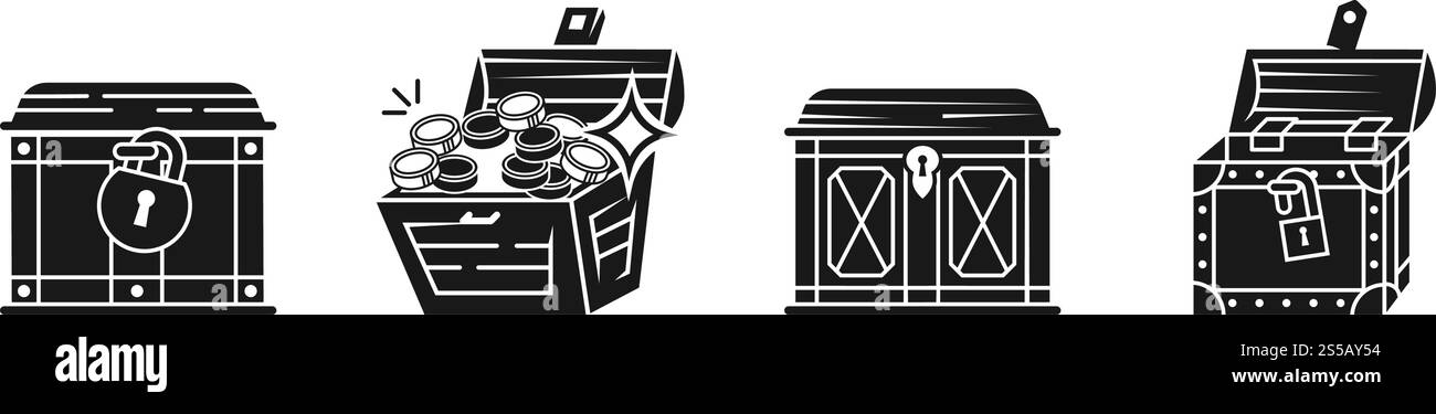 Symbole für die Dower-Brust gesetzt. Einfacher Satz von Dower Brustvektorsymbolen für Webdesign auf weißem Hintergrund. Set mit Symbolen auf der Dower-Brust, einfacher Stil Stock Vektor Symbole für die Dower-Brust gesetzt. Einfacher Satz von Dower Brustvektorsymbolen für Webdesign auf weißem Hintergrund. Set mit Symbolen auf der Dower-Brust, einfacher Stil Stock Vektor