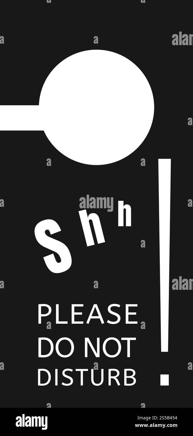 Symbol „Bitte nicht stören“. Einfache Illustration des Vektorsymbols Bitte nicht stören für Webdesign isoliert auf weißem Hintergrund. Bitte stören Sie nicht, Symbol, einfacher Stil Stock Vektor