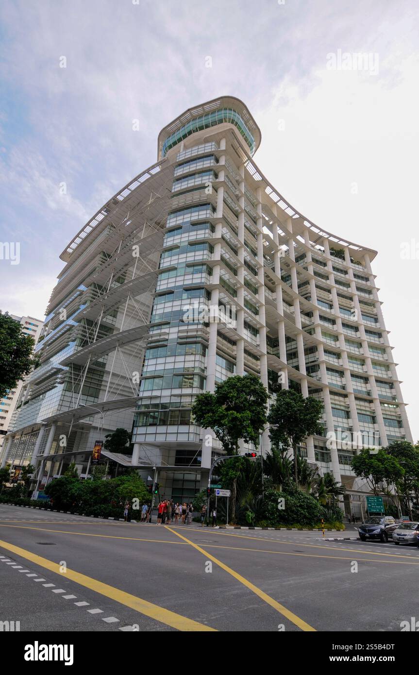 Das Gebäude der Nationalbibliothek in der North Bridge Road, Singapur Stockfoto
