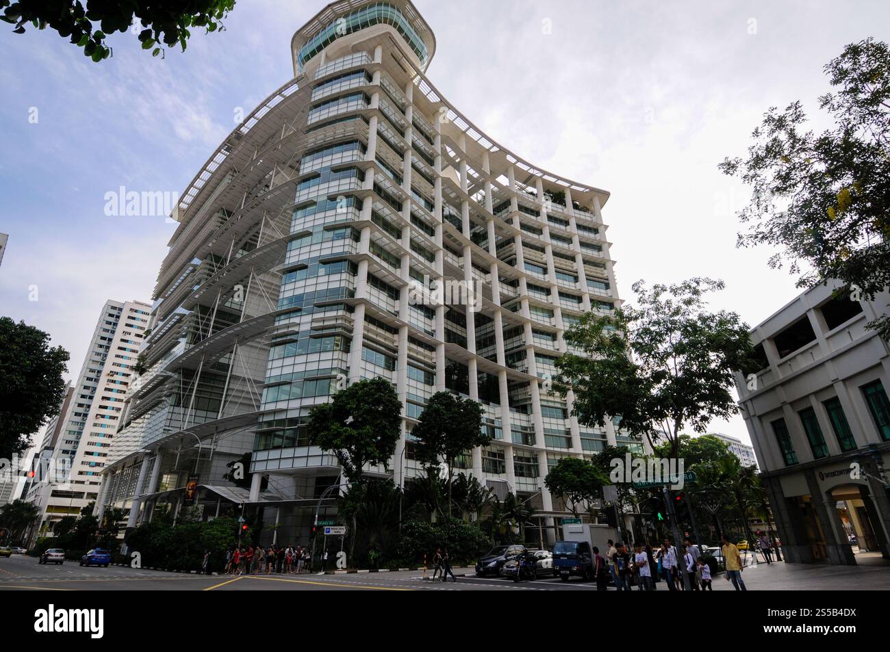 Das Gebäude der Nationalbibliothek in der North Bridge Road, Singapur Stockfoto