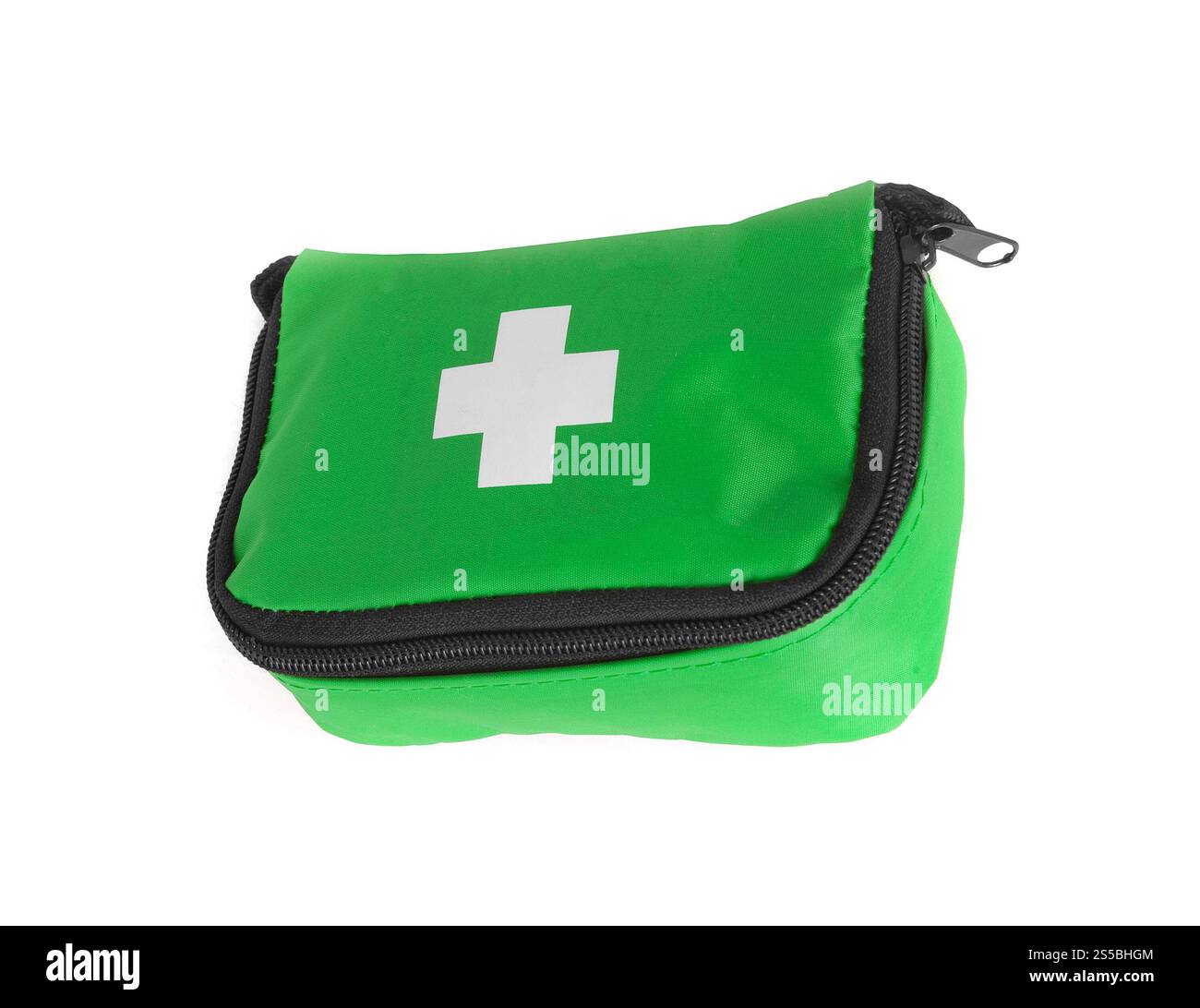 Erste-Hilfe-Tasche isoliert auf weiß Stockfoto