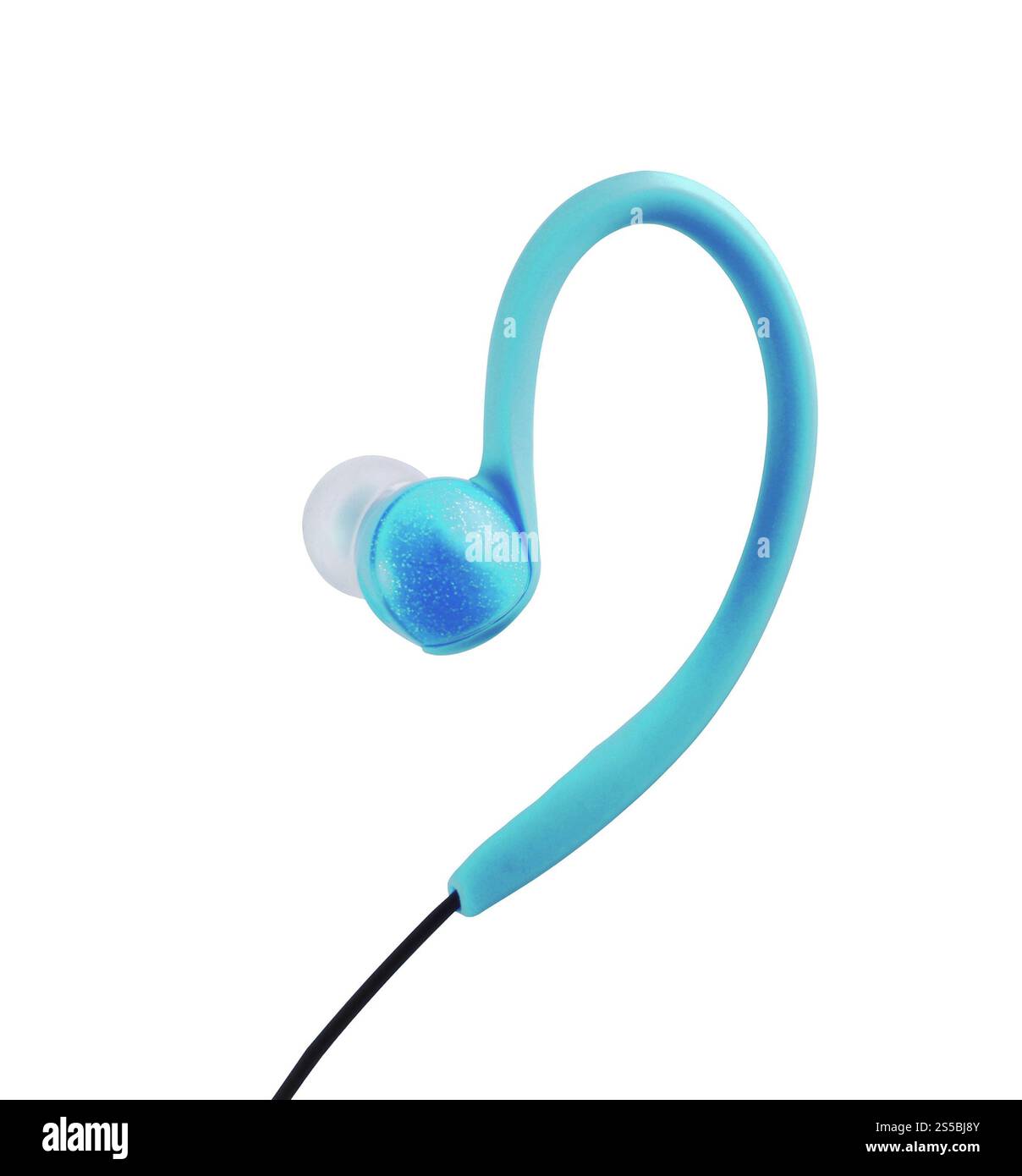 Blue Air Kopfhörer isoliert auf weiß. Blue Air Kopfhörer isoliert Stockfoto