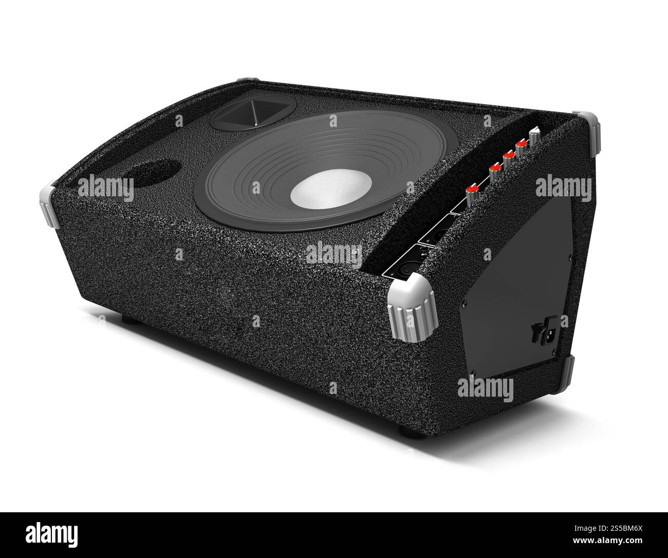 Lautsprecher auf weißem Hintergrund isoliert. Lautsprecher isoliert auf einem weiß Stockfoto