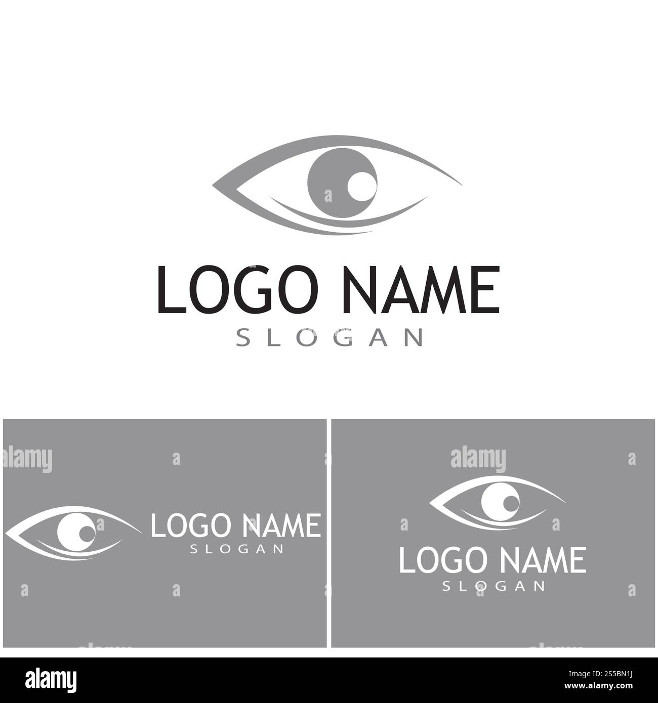 Branding Identität Corporate Eye Care Vektor-Logo-design Stockfoto