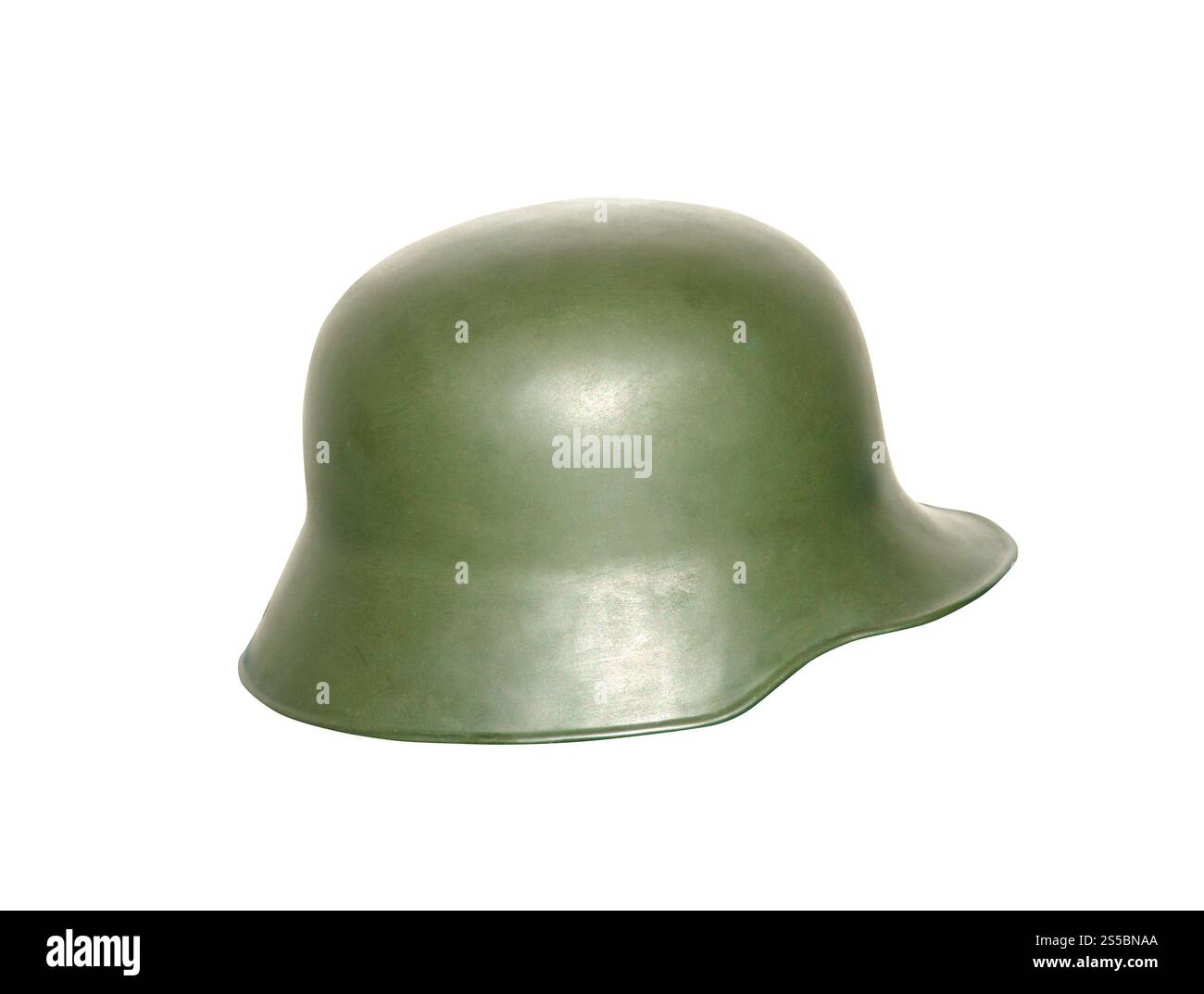 Vintage Army Helm isoliert auf weißem Hintergrund. Vintage Army Helm Stockfoto