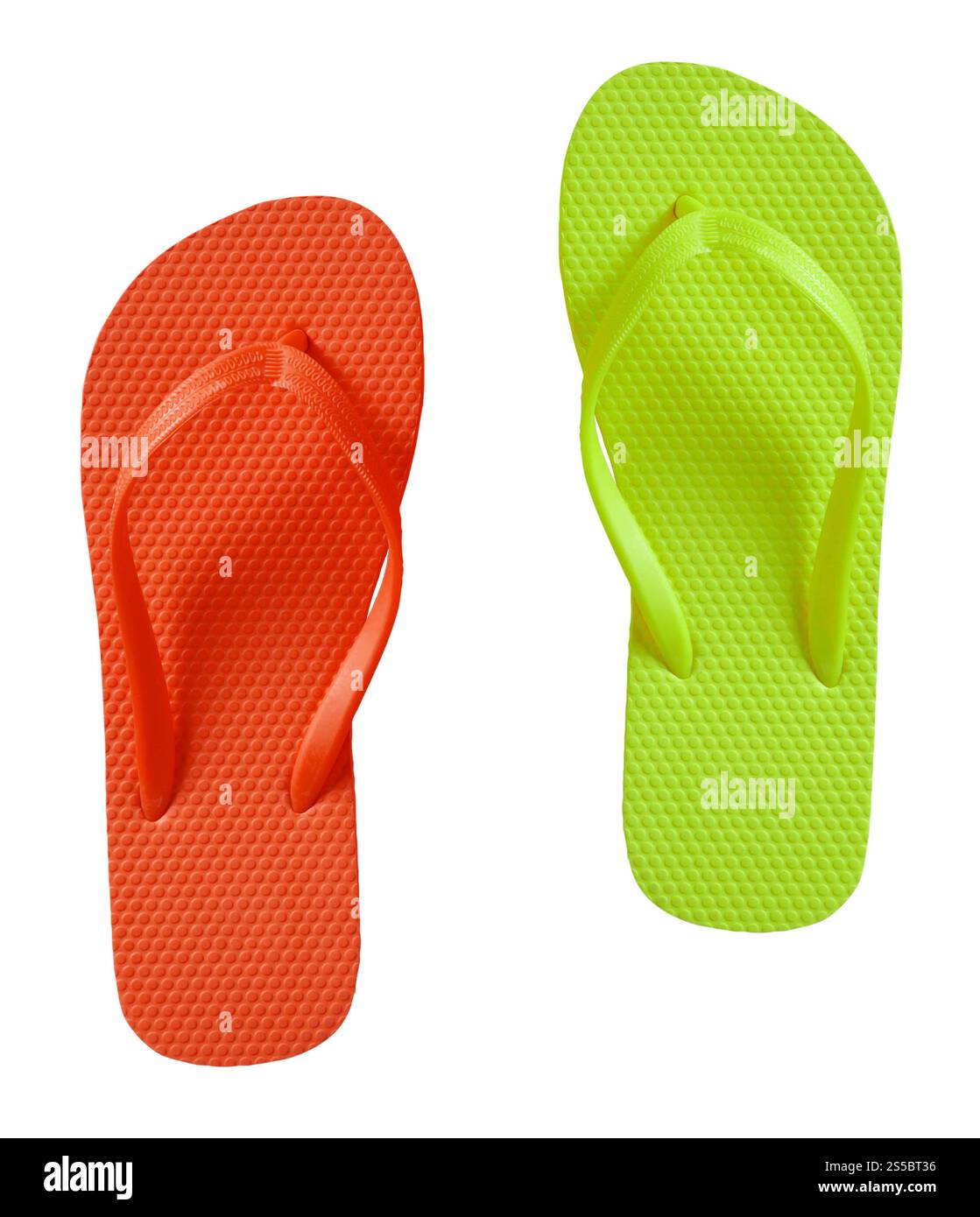 Sommer Flip Flop Sandalen isoliert auf weißem Hintergrund. Sommer Flip Flop Sandalen isoliert Stockfoto