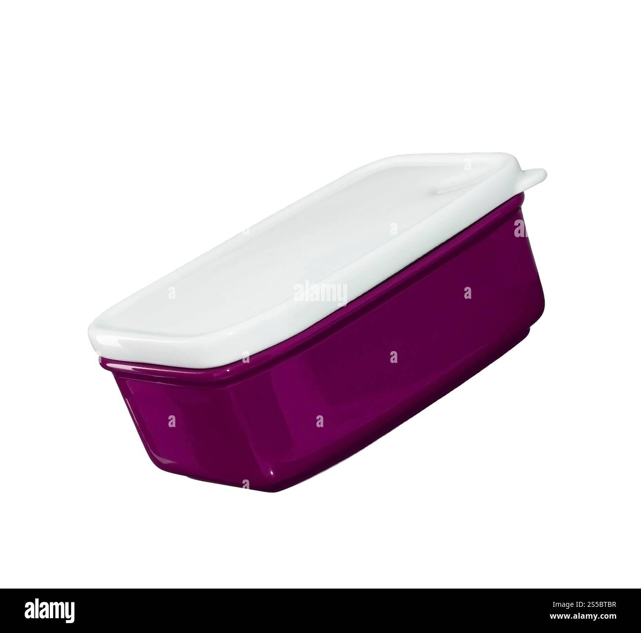 Leere Kunststoffverpackung, geeignet isoliert auf weißem Hintergrund. Leere Kunststoffverpackung für Ihr Design Stockfoto