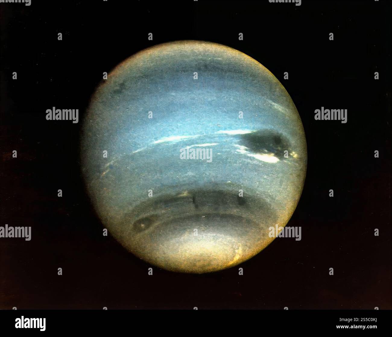 Planet Neptun, wie von der NASA gesehen, echtes Foto. Stockfoto