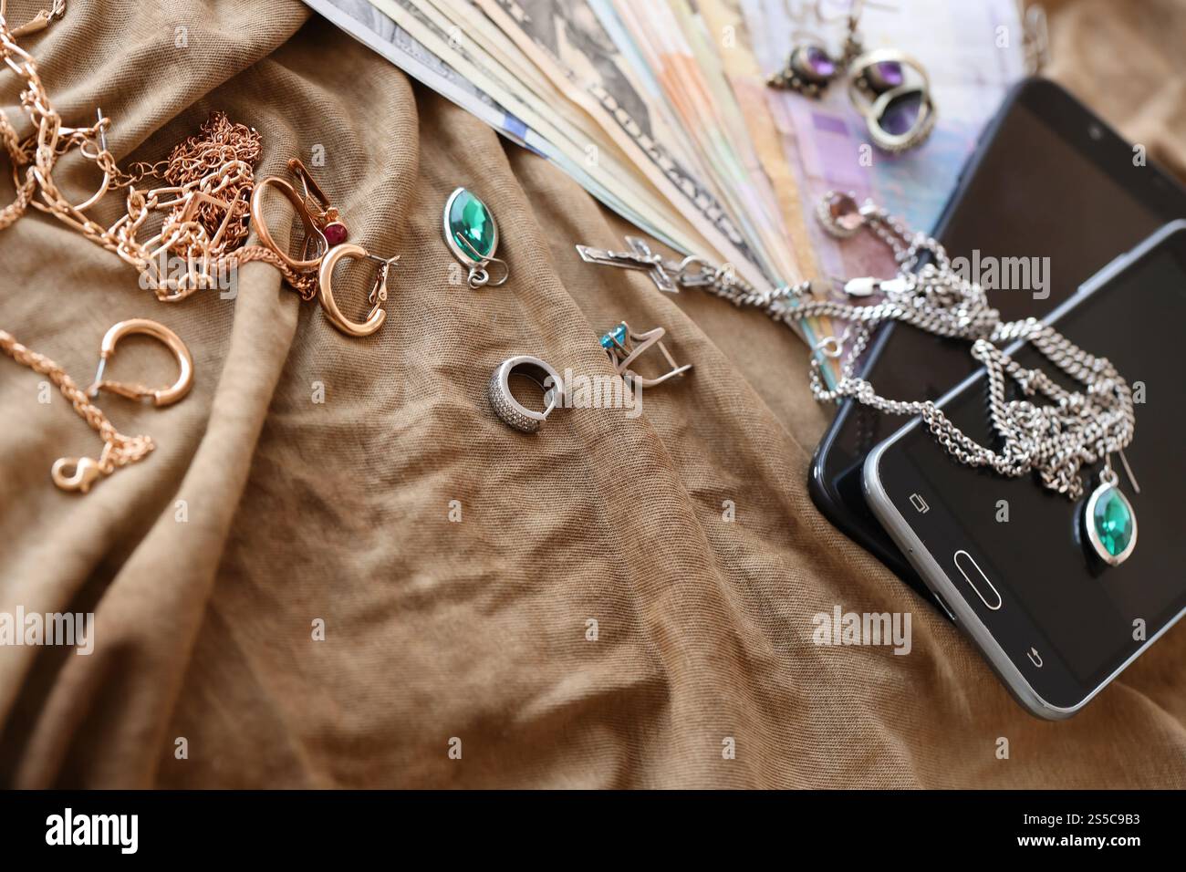 Viele schöne Blumen im Garten. Mexikanische, aztekische oder afrikanische Ringelblume. Tagetes erecta Stockfoto