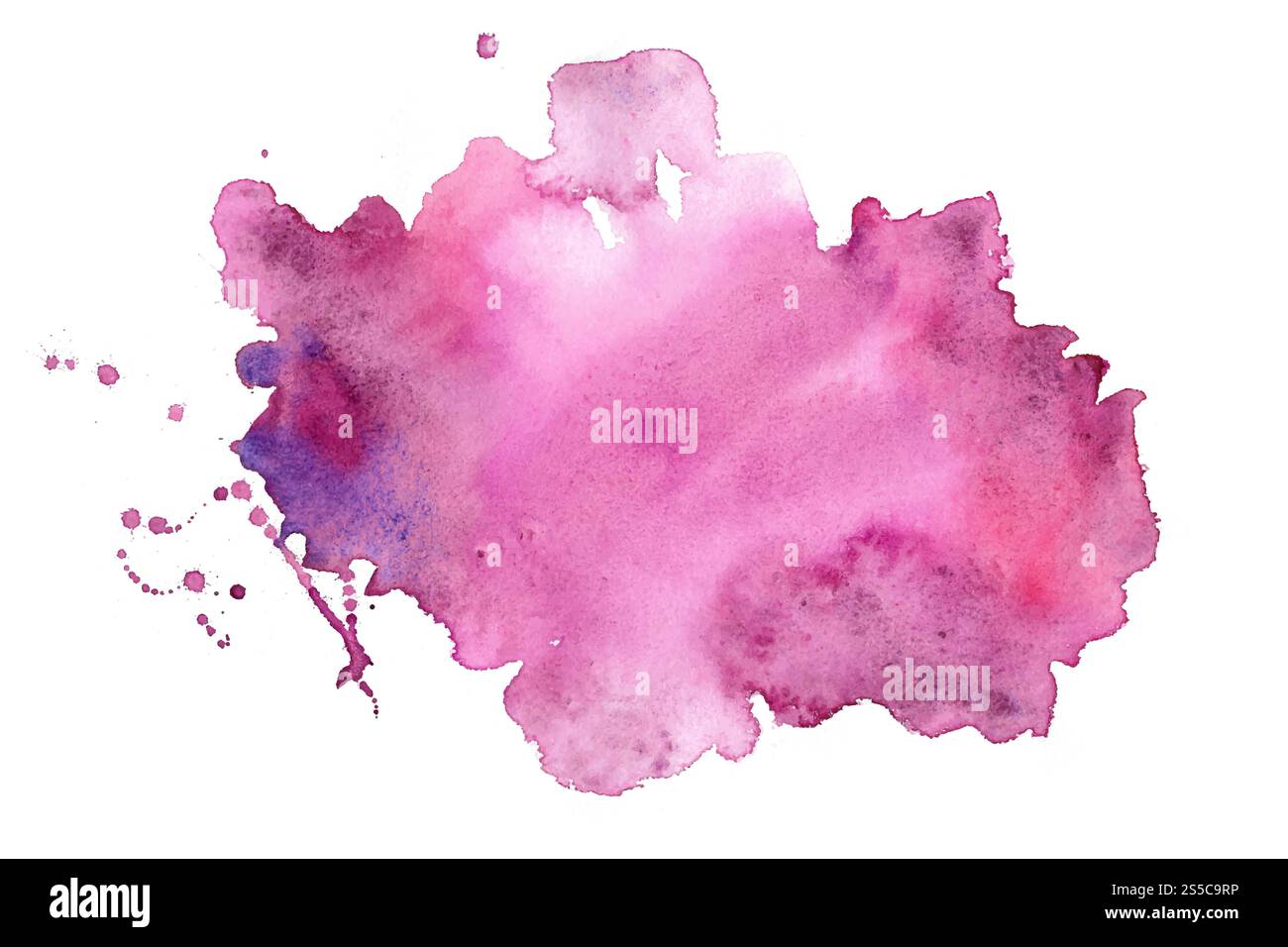 Abstrakt rosa Aquarell Fleck Textur Hintergrund Stockfoto