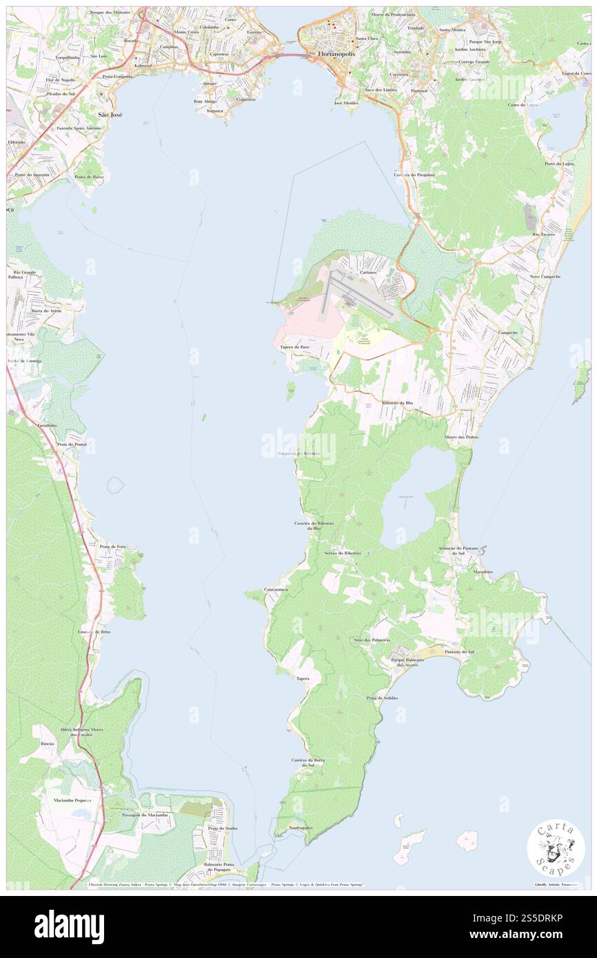 Freguesia do Ribeirao da Ilha, Florianópolis, BR, Brasilien, Santa Catarina, s 27 43' 3'', S 48 33' 45'', Karte, Cartascapes Map, veröffentlicht 2024. Erkunden Sie Cartascapes, eine Karte, die die vielfältigen Landschaften, Kulturen und Ökosysteme der Erde enthüllt. Reisen Sie durch Zeit und Raum und entdecken Sie die Verflechtungen der Vergangenheit, Gegenwart und Zukunft unseres Planeten. Stockfoto