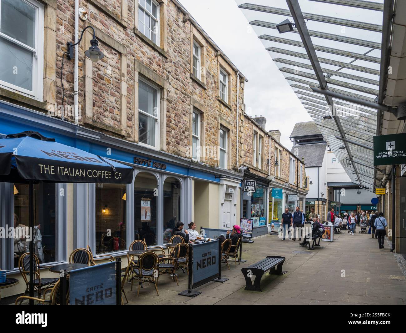 Lancaster Market Gate Einkaufszentrum Stockfoto
