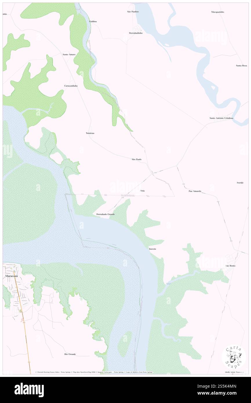 Derrubada, Maracanã, BR, Brasilien, Pará, s 0 43' 50'', S 47 24' 25'', Karte, Cartascapes Map, veröffentlicht 2024. Erkunden Sie Cartascapes, eine Karte, die die vielfältigen Landschaften, Kulturen und Ökosysteme der Erde enthüllt. Reisen Sie durch Zeit und Raum und entdecken Sie die Verflechtungen der Vergangenheit, Gegenwart und Zukunft unseres Planeten. Stockfoto