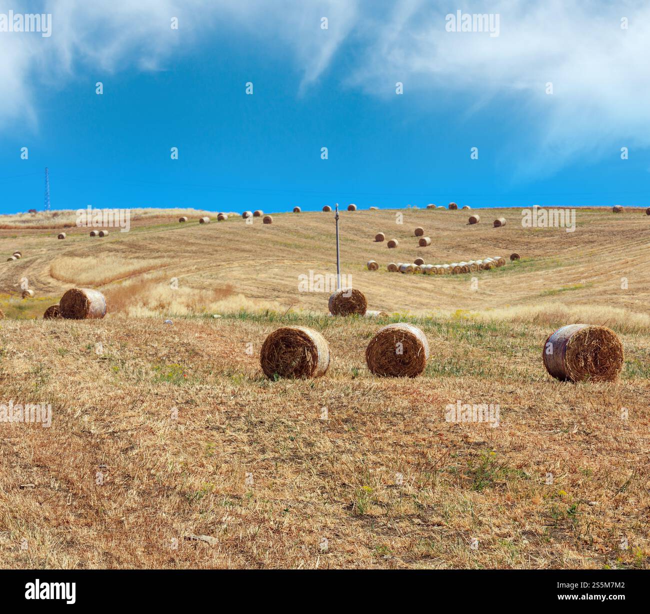 Wunderschöne Landschaft auf Sizilien Sommer Landschaft in Italien. Stockfoto