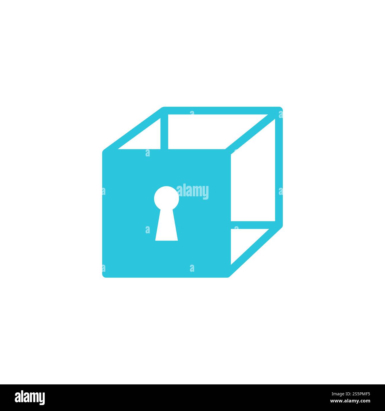 Escape Room-Symbol. Isoliert auf weißem Hintergrund. Blaue Symbolgruppe. Stock Vektor