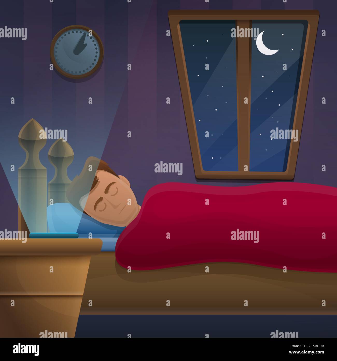 Banner für Rahmenkonzept. Karikaturillustration des Deckelvektorkonzepts Banner für Webdesign. Decken-Konzept-Banner, Cartoon-Stil Stock Vektor