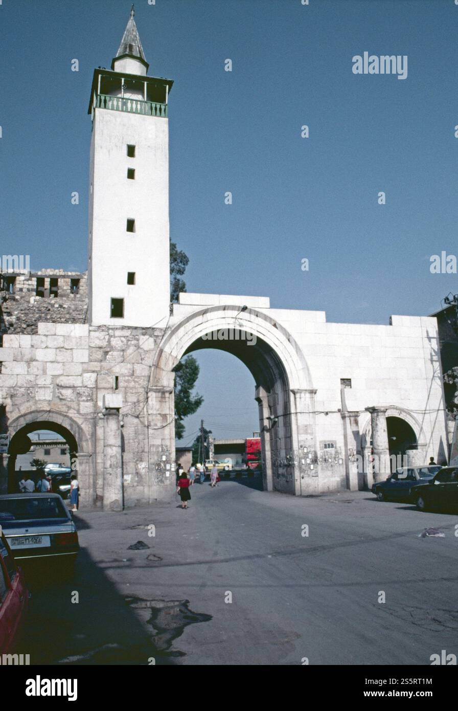 Osttor, Bab Sharqi, Die Gerade Straße, Damaskus, Syrien, Mai 1987, Vintage, Retro, alt, historisch, Asien Stockfoto