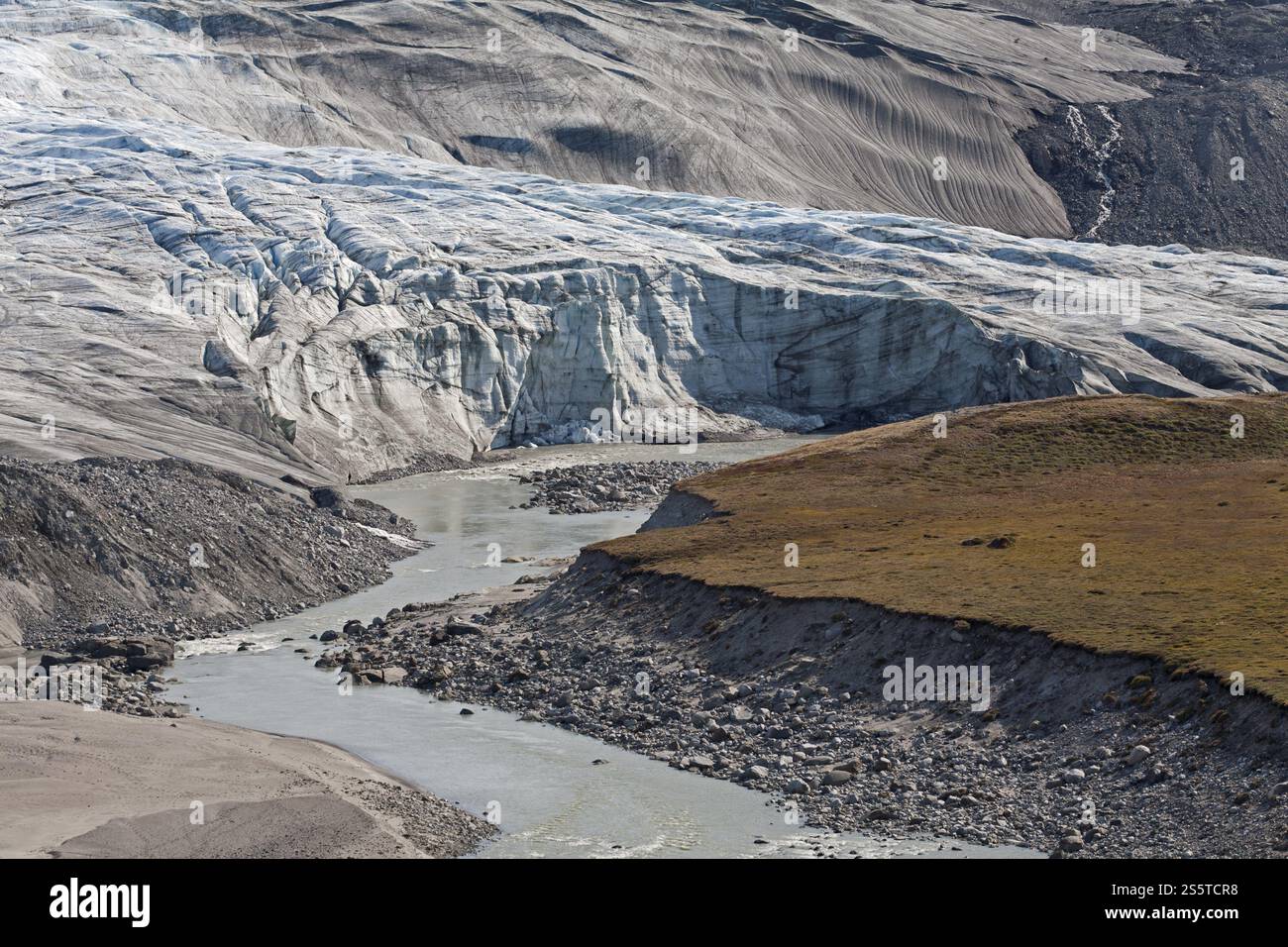 Am Rand des Eisschildes in Grönland Stockfoto