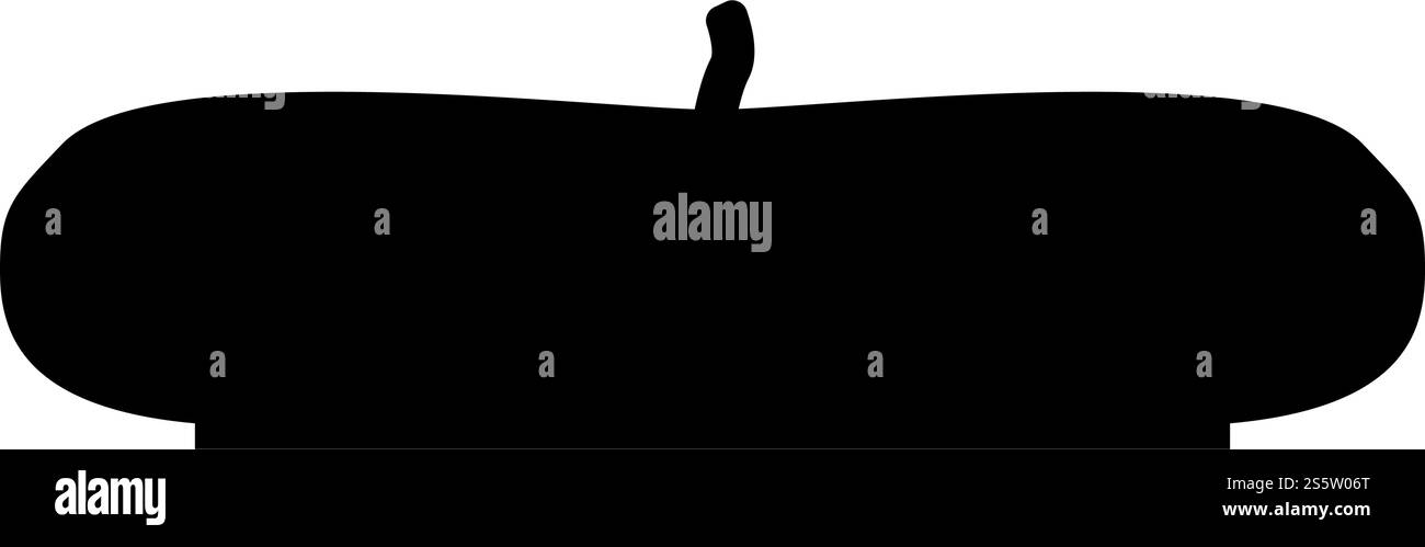 Baskenmütze für Künstler-Symbol Schwarz Farbe Vektor Illustration flache Stil einfaches Bild. Baskenmütze für Künstlersymbol Schwarz Farbe Vektor Illustration flach Stil Bild Stock Vektor