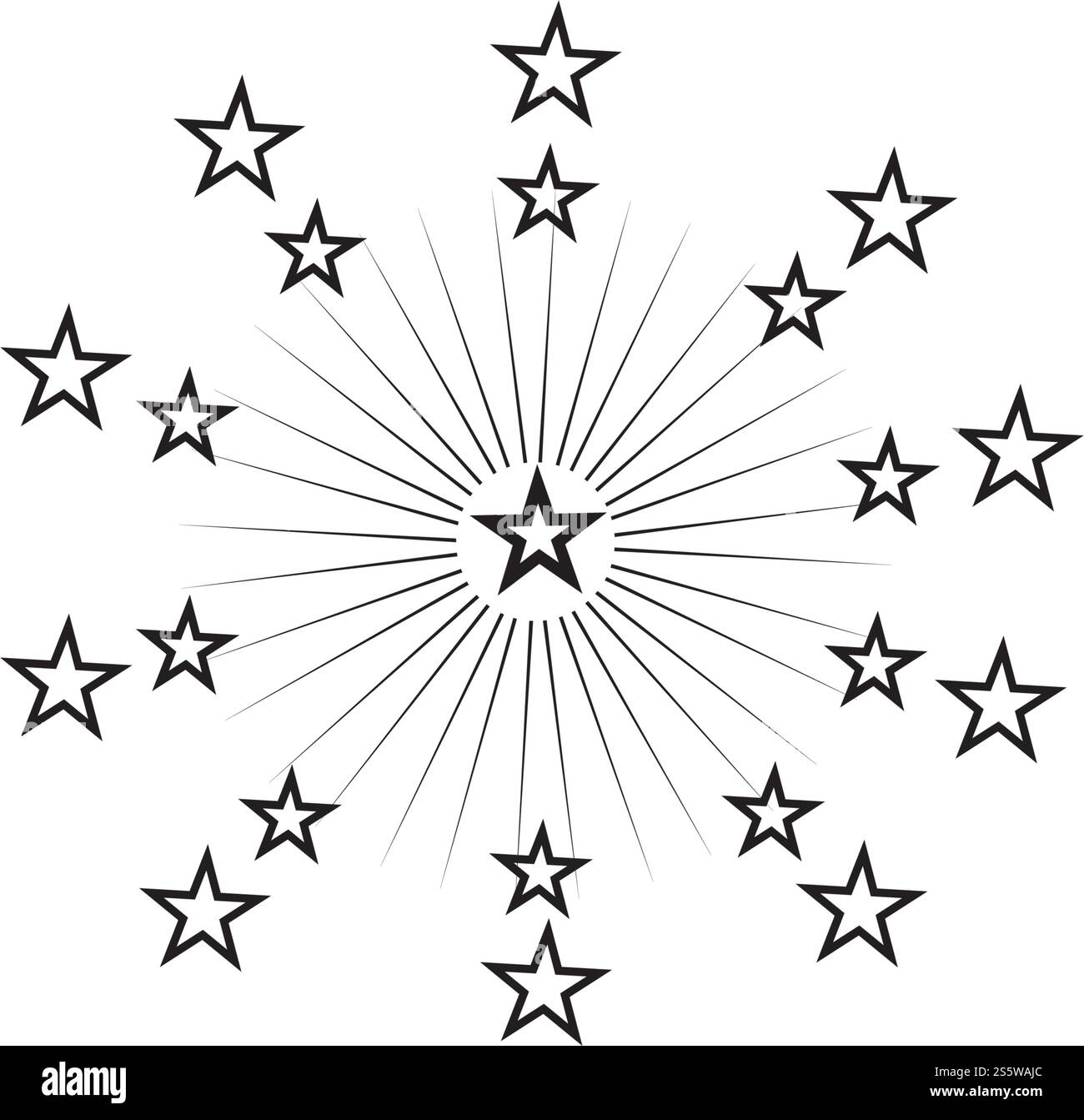 Fireworks Logo Vorlage Vektor Symbol Natur Stock Vektor