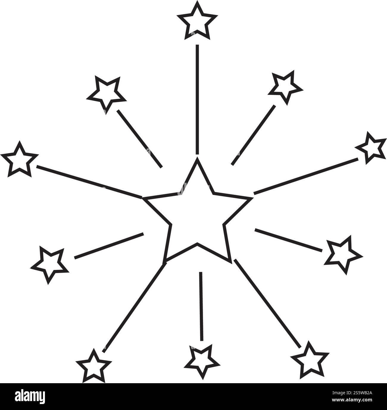 Fireworks Logo Vorlage Vektor Symbol Natur Stock Vektor