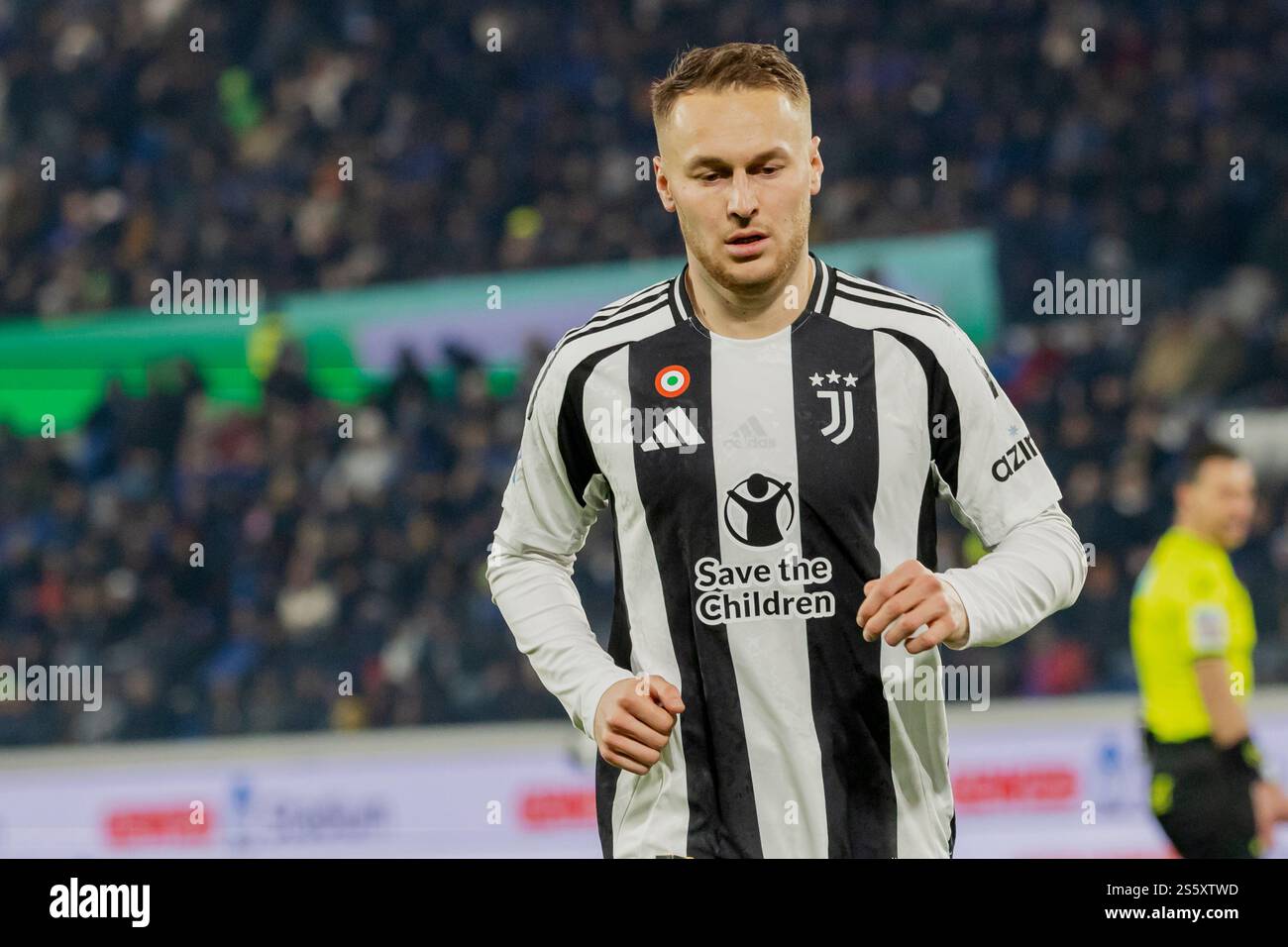 Teun Koopmeiners im Spiel der Serie A zwischen Atalanta und Juventus am 14. Januar 2025 im Gewiss-Stadion in Bergamo, Italien Stockfoto