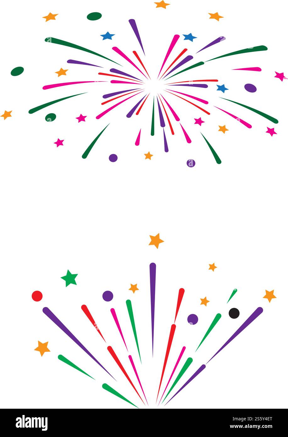 Fireworks Logo Vorlage Vektor Symbol Natur Stock Vektor