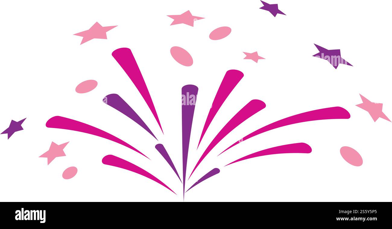 Fireworks Logo Vorlage Vektor Symbol Natur Stock Vektor