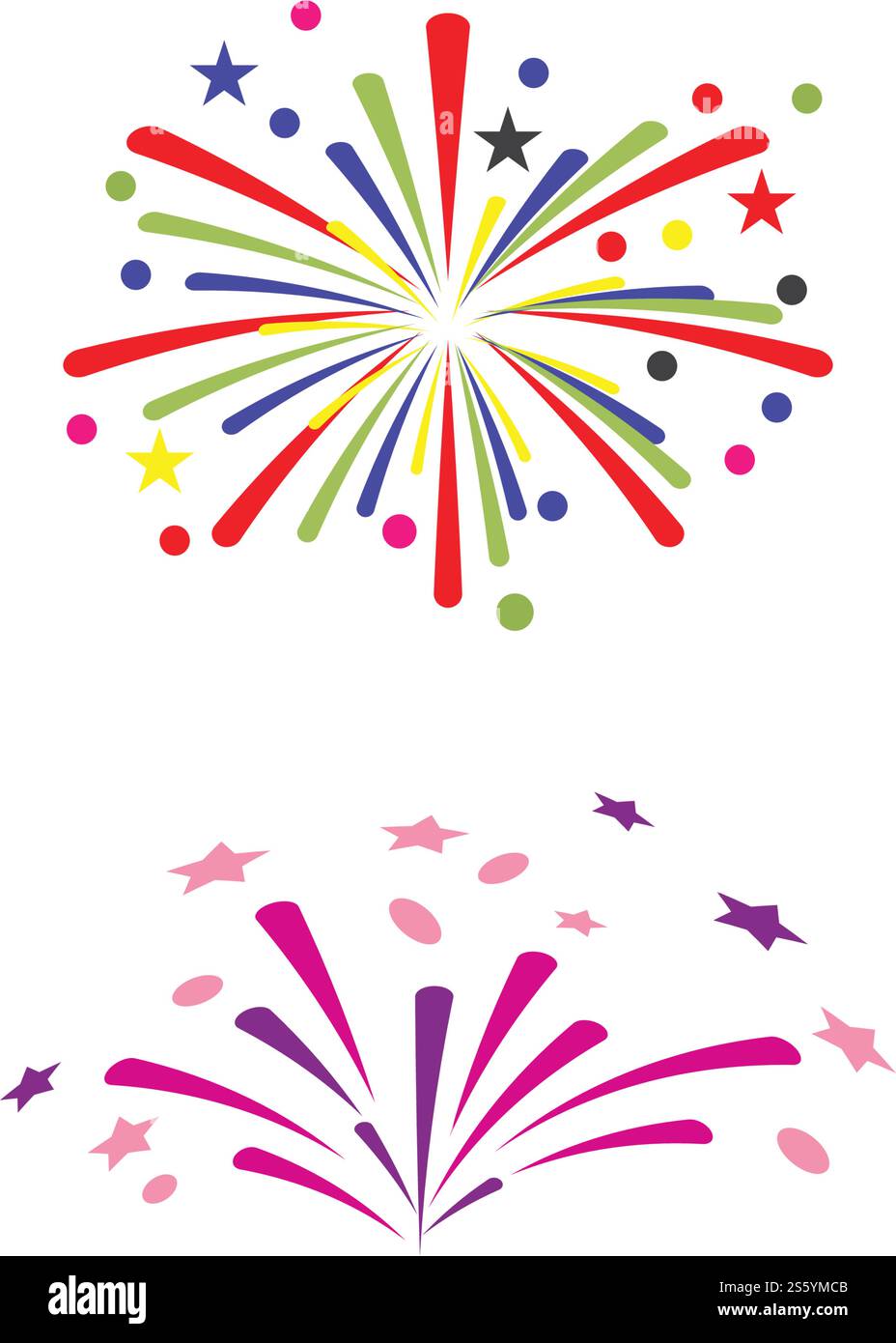 Fireworks Logo Vorlage Vektor Symbol Natur Stock Vektor