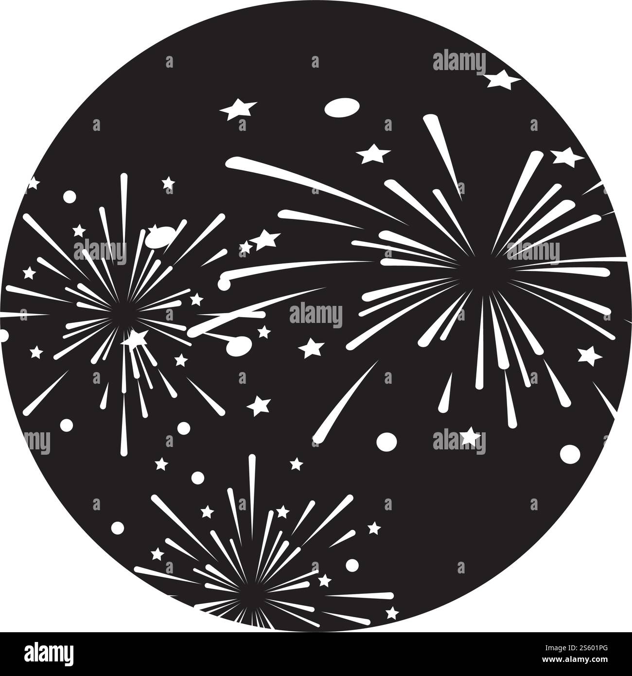 Fireworks Logo Vorlage Vektor Symbol Natur Stock Vektor