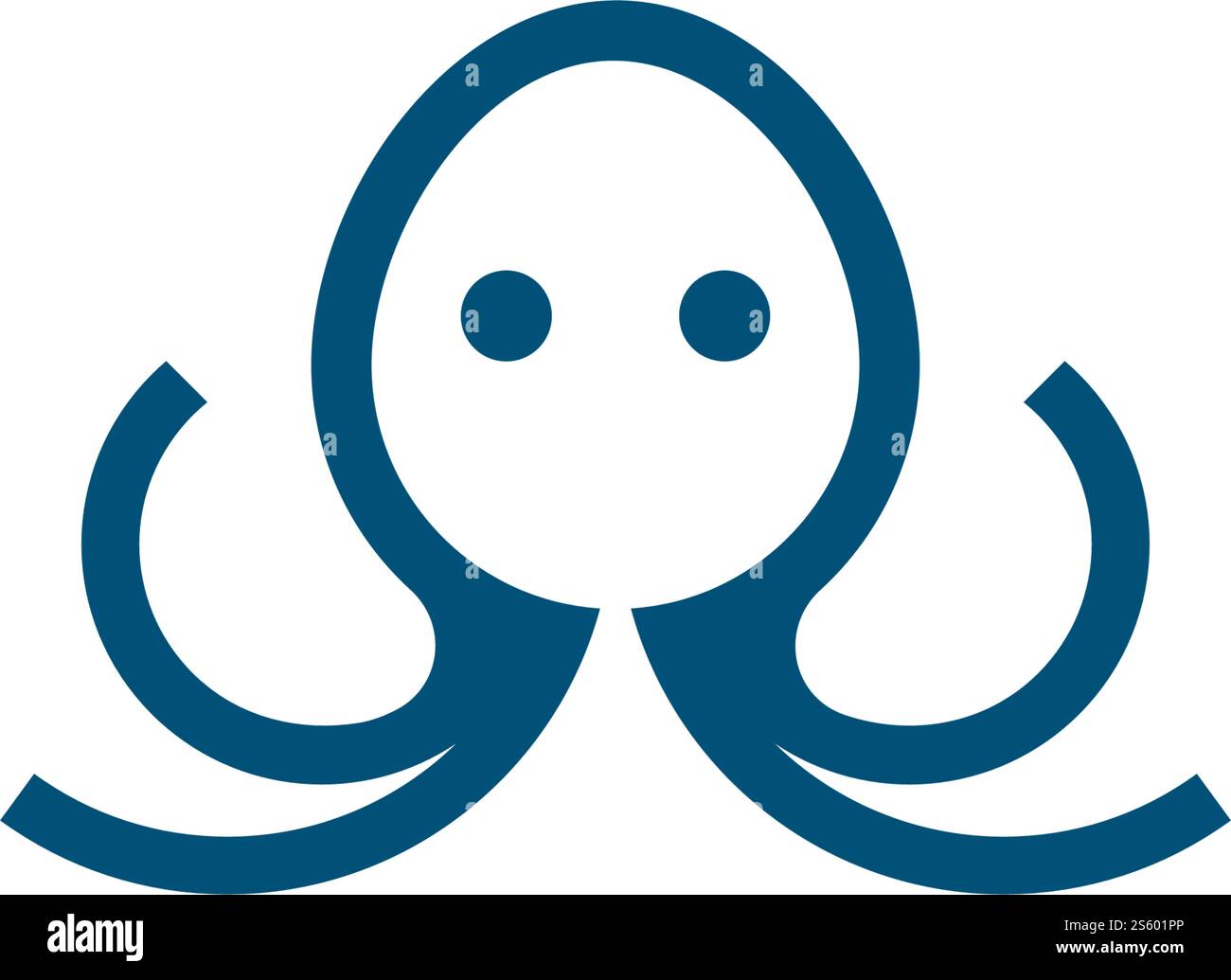Octopus Logo Ilustration Vektor-Vorlage Stock Vektor