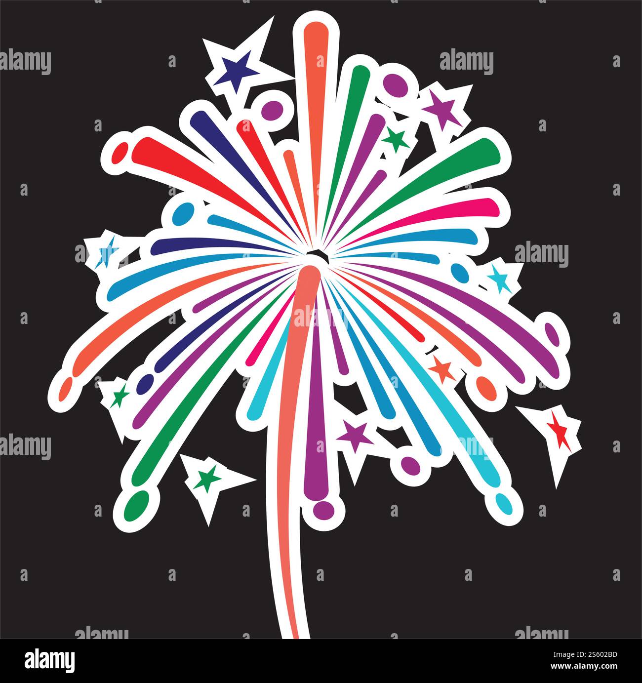 Fireworks Logo Vorlage Vektor Symbol Natur Stock Vektor