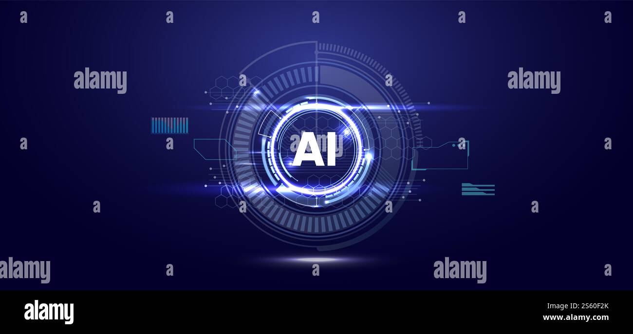 KI-futuristischer digitaler Hintergrund. Chat-gpt-Konzept Stockfoto