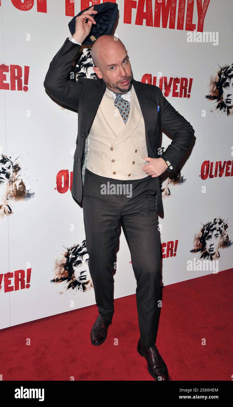 Tom Allen im „Oliver!“ Musical Press Night, Gielgud Theatre, Shaftesbury Avenue, am Dienstag, den 14. Januar 2025 in London, England, Großbritannien. KAPPE/CAN ©CAN/ Stockfoto
