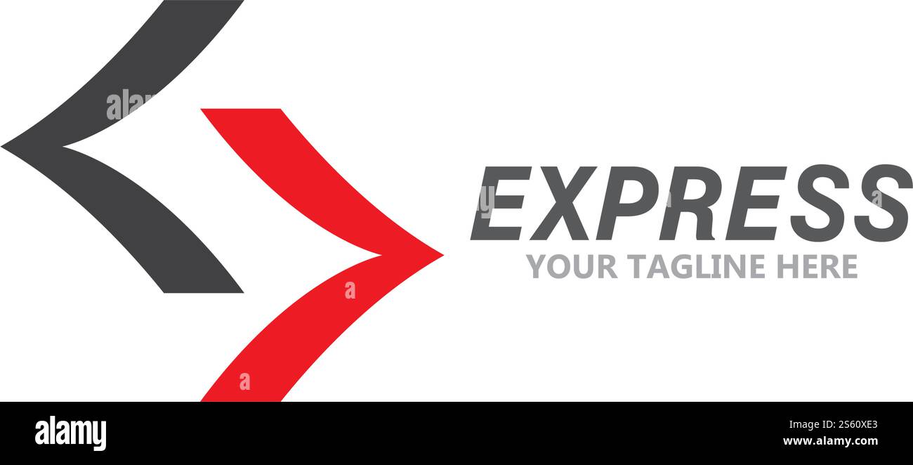 Express-Logo-Vektor-Ilustrationsvektorvorlage Stock Vektor